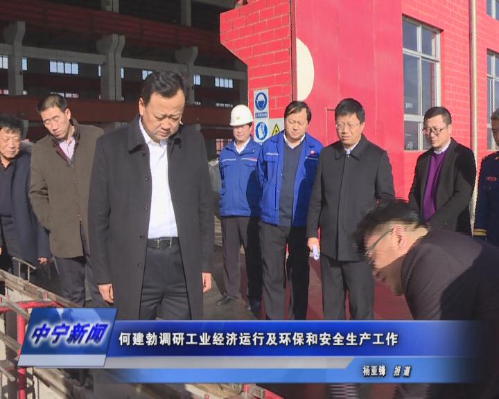 何建勃调研工业经济运行及环保和安全生产工作